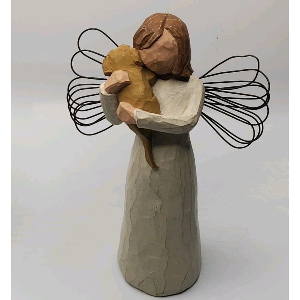VINTAGE Willow Tree Angel of Friendship Angel/Puppy Figurine 1999 Susan Lordi